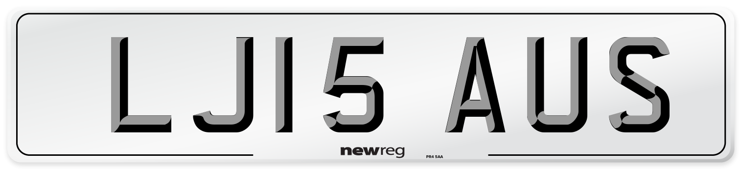 LJ15 AUS Number Plate from New Reg